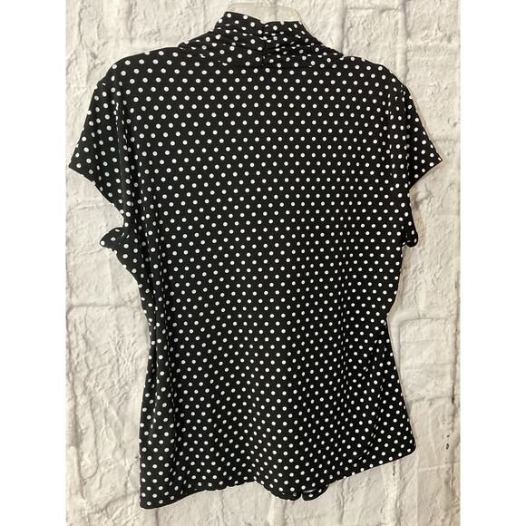 Copied - Premise Black & White Polka Dot Blouse XL - Picture 4 of 5